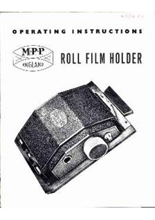 MPP Rollfilm Back 5x4/120 manual. Camera Instructions.